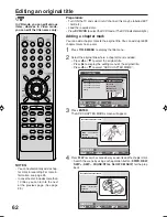 Preview for 64 page of Sharp DV-RW250X Operation Manual