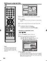 Preview for 66 page of Sharp DV-RW250X Operation Manual