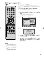 Preview for 67 page of Sharp DV-RW250X Operation Manual