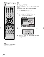 Preview for 68 page of Sharp DV-RW250X Operation Manual