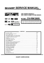 Preview for 1 page of Sharp DV-RW260S Service Manual