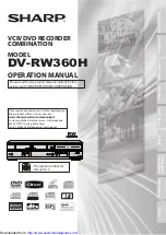 Sharp DV-RW360H Operation Manual preview