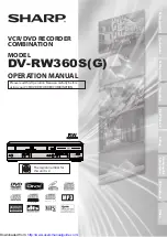 Preview for 1 page of Sharp DV-RW360S Operation Manual