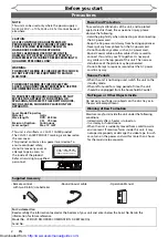 Preview for 2 page of Sharp DV-RW360S Operation Manual