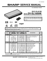 Preview for 1 page of Sharp DV-SL1000W Service Manual