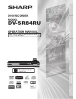 Preview for 1 page of Sharp DV-SR84RU Operation Manual