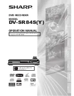 Preview for 1 page of Sharp DV-SR84S Operation Manual