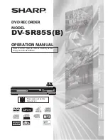 Sharp DV-SR85S Operation Manual preview