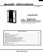 Предварительный просмотр 1 страницы Sharp DW-71-H Service Manual