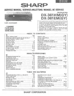 Предварительный просмотр 1 страницы Sharp DX-361EM Service Manual