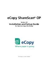 Sharp e-Copy ShareScan Installation & Setup Instructions Manual preview