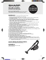 Preview for 1 page of Sharp EC-S2141 Operation Manual