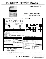 Sharp EL-1607P Service Manual preview