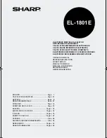 Preview for 1 page of Sharp EL-1801E Operation Manual