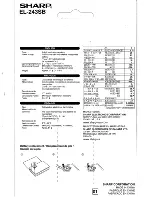 Sharp EL-243SB Operation Manual preview