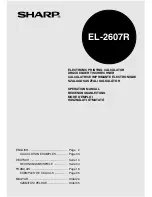Sharp EL-2607R Operation Manual preview