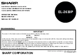 Sharp EL-2630P II User Manual preview