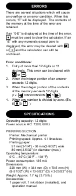 Preview for 7 page of Sharp EL-2630P II User Manual