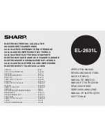 Sharp EL-2631L Operation Manual preview