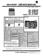 Sharp EL-2901C Service Manual preview
