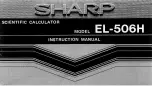Sharp EL-506H Instruction Manual preview