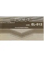 Sharp EL-512 Instruction Manual preview