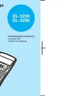 Sharp EL-5230 Operation Manual preview