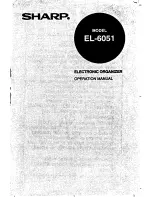 Предварительный просмотр 1 страницы Sharp EL-6051 Operation Manual