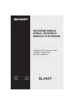 Предварительный просмотр 1 страницы Sharp EL-945T Operation Manual