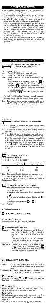 Preview for 2 page of Sharp EL1192BL - Desktop 2 Color Printing... User Manual