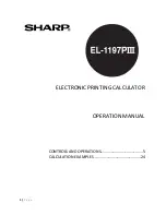 Sharp EL1197PIII - Printing Calculator, 12-Digit Operation Manual preview