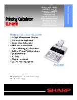 Sharp EL2192RII - Printing Calculator Product Specifications preview