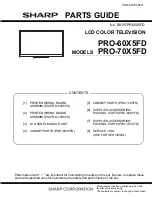 Preview for 77 page of Sharp Elite PRO-60X5FD Service Manual