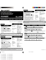 Sharp ELSI MATE EL-244M Operation Manual preview