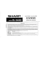 Sharp ELSI MATE EL-344G Operation Manual preview