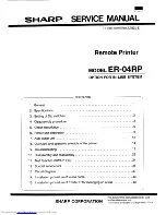 Sharp ER-04RP Service Manual preview