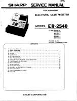 Sharp ER-2540 Service Manual preview