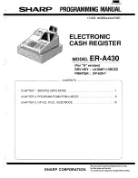 Sharp ER-A430 Programming Manual preview