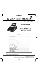 Preview for 1 page of Sharp ER-A770 Installation Manual