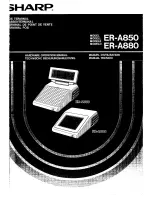 Sharp ER-A850 Operation Manual preview