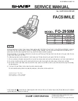 Sharp FACSIMILE FO-2950M Service Manual preview