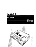 Sharp FO-130 Operation Manual preview