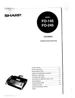 Sharp FO-145 Operation Manual preview