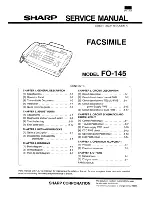 Sharp FO-145 Service Manual preview