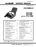 Preview for 1 page of Sharp FO-1460 Service Manual