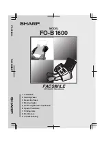 Sharp FO-1600 Operation Manual предпросмотр