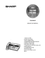 Sharp FO-165 Operation Manual preview