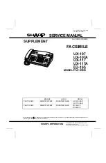 Sharp FO-165 Service Manual preview