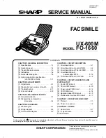 Preview for 1 page of Sharp FO-1660 Service Manual