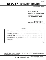 Sharp FO-1MK Service Manual preview